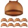 IKOCO Wig Caps 8Pcs Stretchy Nylon Wig Caps for Women Lace Front Brown