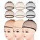MORGLES Mesh Wig Cap for Women Men 6PCS Hair Net for Wig Closed End Brown Beige Black