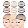 MORGLES Mesh Wig Cap for Women Men 6PCS Hair Net for Wig Closed End Brown Beige Black
