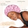 YANIBEST Adjustable Satin Bonnet Double Layer Hair Bonnet for Sleeping Bonnets for Women Hats Curly Natural Hair Pink
