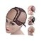 YANTAISIYU 4X4 Inch U Part Swiss Lace Wig Cap for Making Wigs with Adjustable Straps on the Back Glueless Hairnets Dark Brown S