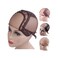YANTAISIYU 4X4 Inch U Part Swiss Lace Wig Cap for Making Wigs with Adjustable Straps on the Back Glueless Hairnets Dark Brown S
