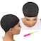 Refined hair 2Pcs Braided Wig Caps Crotchet Cornrows Cap For Easier Sew In Caps for Making Wig Glueless Hair Net Liner Crochet Wig Caps braided caps2pcs