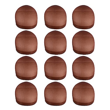 YANTAISIYU 12 Pieces Stocking Wig Caps for Lace Front Wigs Nylon Mesh Wig Cap for Women Dark Brown