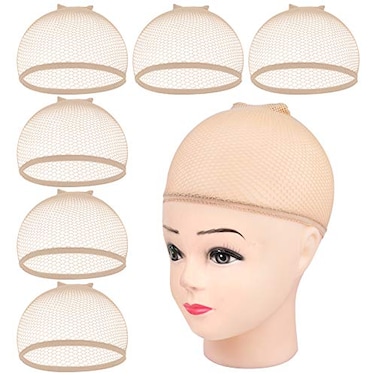 MORGLES Mesh Wig Cap 6 Pcs Fishnet Wig Cap for Women Non Slip Weave Close End Hair Net
