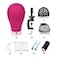 Bileaf 24 Inch Poly Canvas Block Wig Mannequin Head Set with Stand Pink Styling Manikin Head Display with Mount Holes