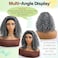 Aisaide Kinky Curly Headband Wig 12 Inch Grey Deep Curly Headband Wigs for Women Short Glueless No Lace Deep Curly Half Hair Wig