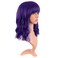 MapofBeauty 14 Inch35 cm Short Wavy Curly Women Fresh Bright Synthetic Ordinary Flat Bangs Bob Wig Dark Purple