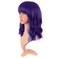 MapofBeauty 14 Inch35 cm Short Wavy Curly Women Fresh Bright Synthetic Ordinary Flat Bangs Bob Wig Dark Purple
