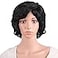 MapofBeauty 118 Inch30 cm Special Elderly Short Curly Fashion WigsBlack