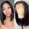 UTIDE Bob Wig Human Hair 13X4 Lace Front Wigs Human hair 150 Density Short Straight Frontal Bob Wig HD Transparent Lace Frontal wigs Pre Plucked for Women Glueless Wigs With Baby Hair Natural black 10