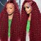 BELE 99j Burgundy Lace Front Wigs Human Hair 28inch 13x6 HD Deep Wave Lace Front Wigs Human Hair Pre Plucked 200 Density Wet and Wavy Red Curly Frontal Water Wave Glueless wigs for Women