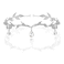BABEYOND Elegant Rhinestone Leaf Wedding Bridal Bridesmaid Forehead Band Dangle Rhinestone Bridal Tiara Crown with Gift Box Silver One size