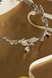 BABEYOND Elegant Rhinestone Leaf Wedding Bridal Bridesmaid Forehead Band Dangle Rhinestone Bridal Tiara Crown with Gift Box Silver One size