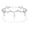 BABEYOND Elegant Rhinestone Leaf Wedding Bridal Bridesmaid Forehead Band Dangle Rhinestone Bridal Tiara Crown with Gift Box Silver One size