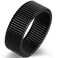 JUDE 8mm Stainless Steel Wire Mesh Simple Plain Wedding Band Ring Black 9