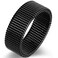 JUDE 8mm Stainless Steel Wire Mesh Simple Plain Wedding Band Ring Black 9