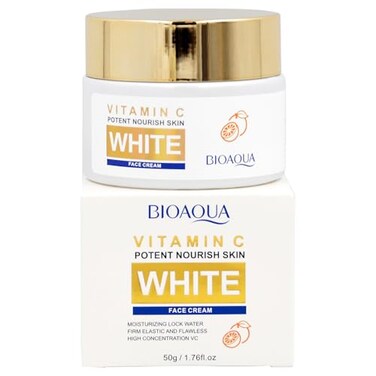 BIOAQUA Vitamin C Potent Nourish Skin White Plain Makeup Cream Orange Extract Concealer 50g 176floz
