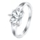 BORUO 925 Sterling Silver Ring Lotus Flower Yoga High Polish Tarnish Resistant Comfort Fit Wedding Band 2mm Ring Size 9