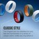 Groove Life Solid Thin SnowBlue Ring Breathable Silicone Wedding Rings for Women Lifetime Coverage Unique Design Comfort Fit Ring Size 5