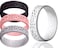 KAUAI Elegance Silicone Rings for Women Soft and Pretty Comfortable Breathable Stackable Rings Lightweight Rubber Womens Engagement Ring Wedding Band Womens thin Unisex Bands