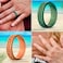 KAUAI Elegance Silicone Rings for Women Soft and Pretty Comfortable Breathable Stackable Rings Lightweight Rubber Womens Engagement Ring Wedding Band Womens thin Unisex Bands
