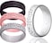KAUAI Elegance Silicone Rings for Women Soft and Pretty Comfortable Breathable Stackable Rings Lightweight Rubber Womens Engagement Ring Wedding Band Womens thin Unisex Bands