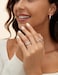 Mameloly Wedding Bands for Women Curved Marquise Round Silver Dainty Stackable Cubic Zirconia CZ V Shaped Engagement Rings for Her Size 6