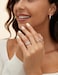 Mameloly Wedding Bands for Women Curved Marquise Round Silver Dainty Stackable Cubic Zirconia CZ V Shaped Engagement Rings for Her Size 6