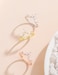 Mameloly Wedding Bands for Women Curved Marquise Round Silver Dainty Stackable Cubic Zirconia CZ V Shaped Engagement Rings for Her Size 6