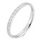 TIGRADE 2mm Women Titanium Eternity Ring Cubic Zirconia Anniversary Wedding Engagement Band Size 3135 Silver Size 85