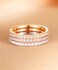 TIGRADE 2mm Women Titanium Eternity Ring Cubic Zirconia Anniversary Wedding Engagement Band Size 3135 Silver Size 85