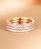 TIGRADE 2mm Women Titanium Eternity Ring Cubic Zirconia Anniversary Wedding Engagement Band Size 3135 Silver Size 85