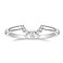 Mameloly Wedding Bands for Women Curved Dainty V Shaped CZ Cubic Zirconia Stackable Engagement Rings for Her Size 7