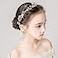 Utaly BridalHeadband Wedding HairAccessory Elegant Pearl Headband with Crystal Beads for Wedding Hairband Bridesmaid