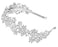 Ammei Headpiece Wedding Headband Crystal Bridal Headdress Flower Design Headpiece For Women Silver