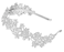 Ammei Headpiece Wedding Headband Crystal Bridal Headdress Flower Design Headpiece For Women Silver