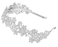Ammei Headpiece Wedding Headband Crystal Bridal Headdress Flower Design Headpiece For Women Silver