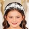 Campsis Flower Headband for Girls White First Communion Headpiece Wedding Floral Hair Accessories