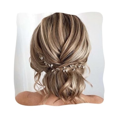 JAKAWIN Bride Wedding Hair Vine Accessories Bridal Hair Piece for Women HV190 1 Silver