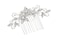 SAMKY Bridal Bridesmaid Flower Girl Pearl Rhinestones Prom Wedding Tiara Comb T1046