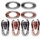 Suoirblss 8PCS Women Lady Plastic Flexible Interlocking Banana Clip and Stretch Flexible Plastic Full Circle Hair Comb Headband Hair Hoop Hair Clip Spring Head Band with Deep Teeth
