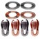 Suoirblss 8PCS Women Lady Plastic Flexible Interlocking Banana Clip and Stretch Flexible Plastic Full Circle Hair Comb Headband Hair Hoop Hair Clip Spring Head Band with Deep Teeth