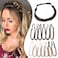 Hairro Braided Headband for Women Synthetic Plaited Hairpiece with 3 Strands 27g 4A Dark Brown
