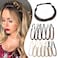 Hairro Braided Headband for Women Synthetic Plaited Hairpiece with 3 Strands 27g 4A Dark Brown