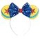 CHuangQi Mouse Ears Headbands with Shiny Bow Doublesided Sequins Glitter Hair Band for Birthday Party Celebration or Event XC22