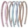 Fishdown Thin Glitter Headbands 6 Pack Including Gold Silver Rose Red Pink Blue Light Blue for Girls and Women Nonslip Upgraded Sequin Headband with Soft Fabric Cover