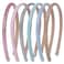 Fishdown Thin Glitter Headbands 6 Pack Including Gold Silver Rose Red Pink Blue Light Blue for Girls and Women Nonslip Upgraded Sequin Headband with Soft Fabric Cover