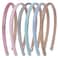Fishdown Thin Glitter Headbands 6 Pack Including Gold Silver Rose Red Pink Blue Light Blue for Girls and Women Nonslip Upgraded Sequin Headband with Soft Fabric Cover