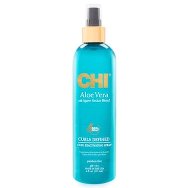 CHI Aloe Vera Curl Reactivating Spray Enhances Waves Curls Coils Provides Intense Hydration Sulfate Paraben Gluten Free 6 Oz